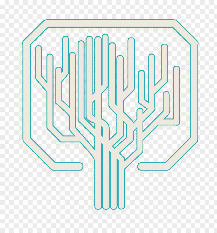 Tree Shape Of Straight Lines Like A Computer Printed Circuit Icon Nature PNG
