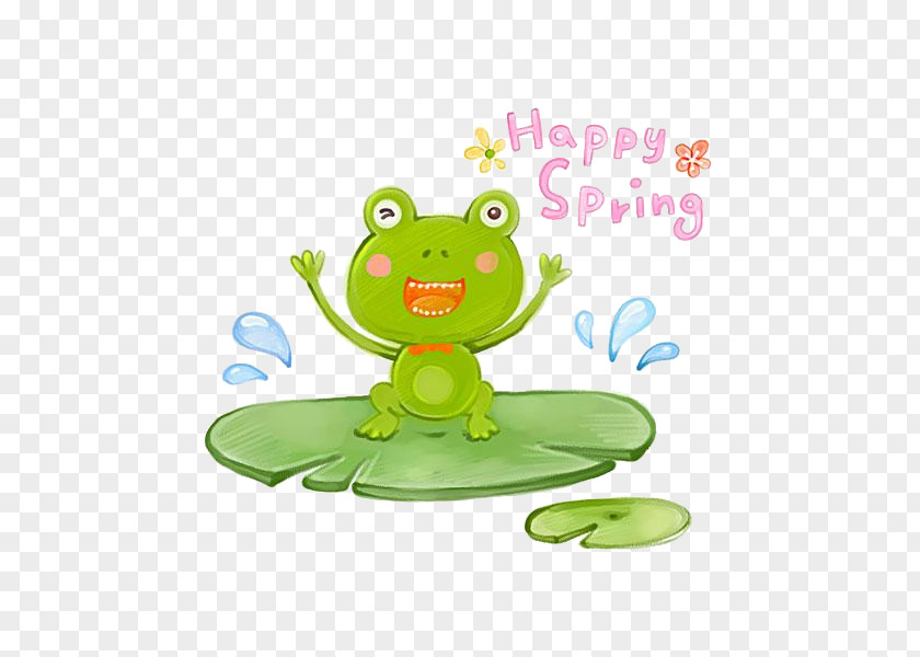 Frog Decoration Tree Lichun Leaf PNG