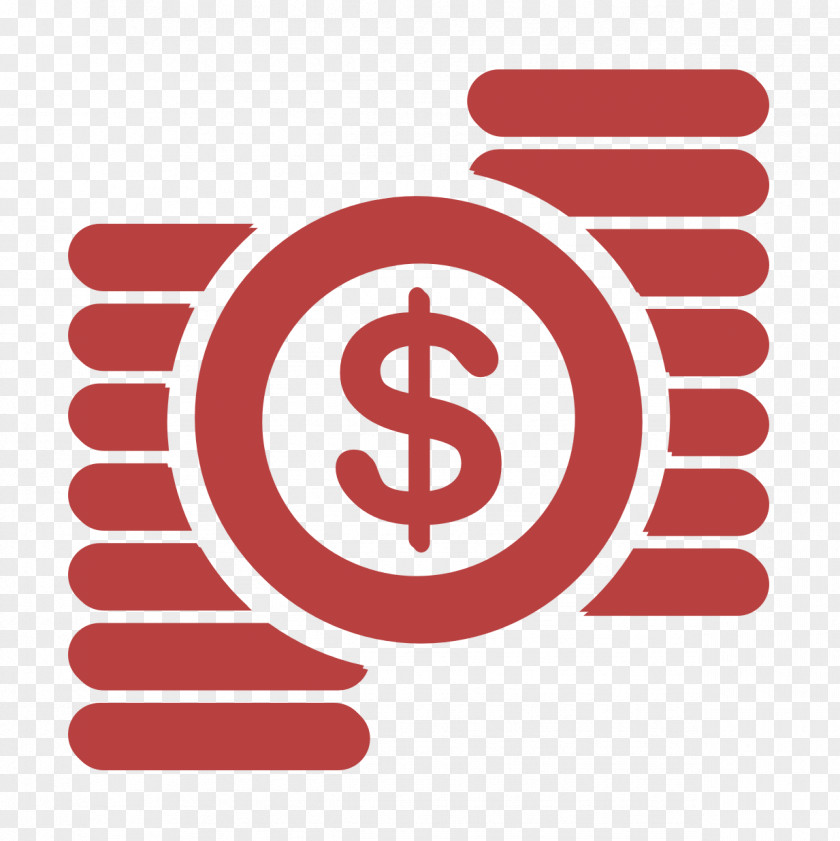 Symbol Logo Dollar Sign And Piles Of Coins Icon Money Business PNG