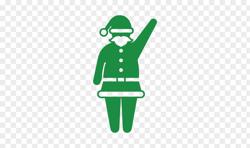 Construction Worker Standing Santa Clause Christmas PNG