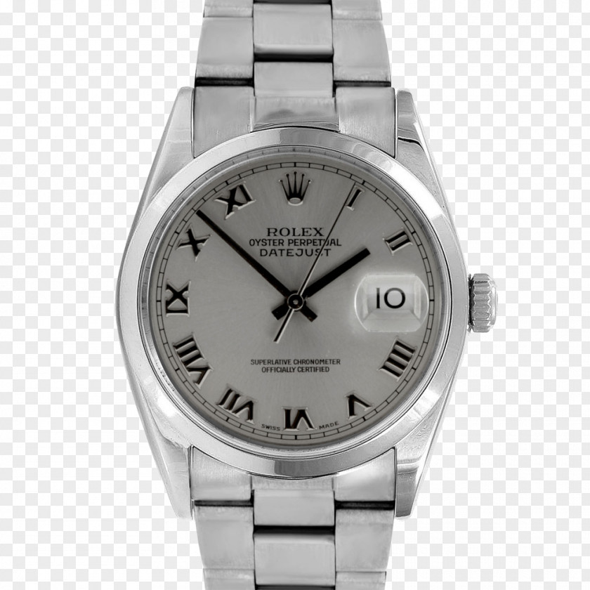 Metal Bezel Rolex Datejust Watch Silver PNG