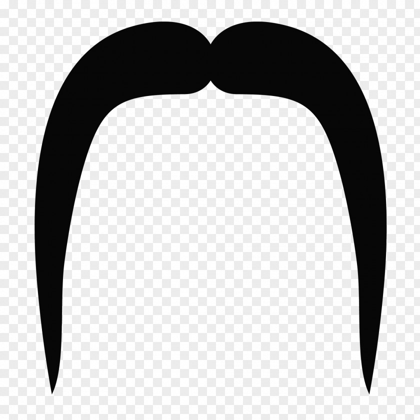 Moustache Black And White Angle Font PNG