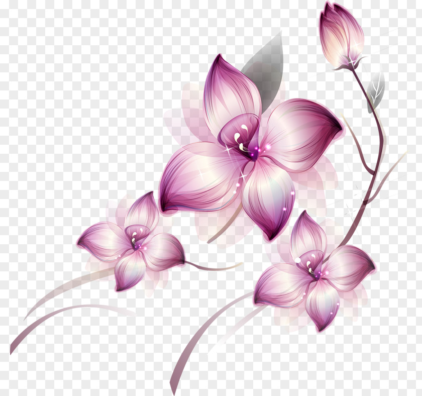 Painted Transparent Large Pink Flower Clipsrt Icon PNG