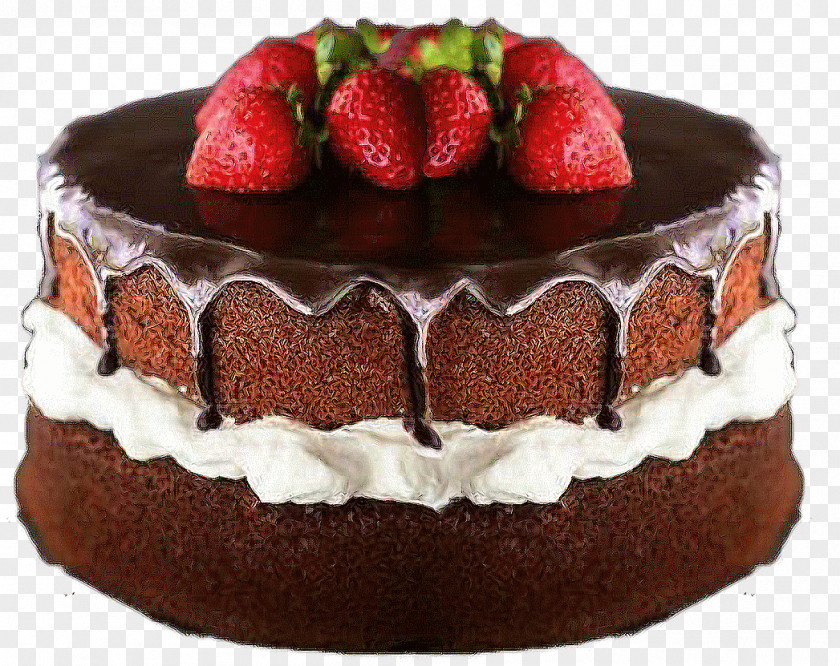 Strawberry Chocolate Cake Truffle Tart PNG