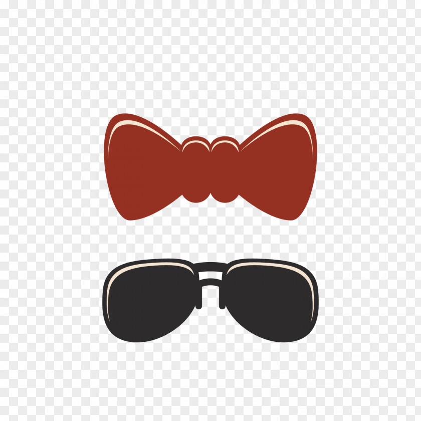Vector Knot Sunglasses Bow Tie Icon PNG