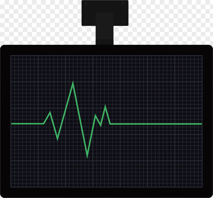 ECG Monitor Monitoring Electrocardiography Heart Computer Display Device PNG