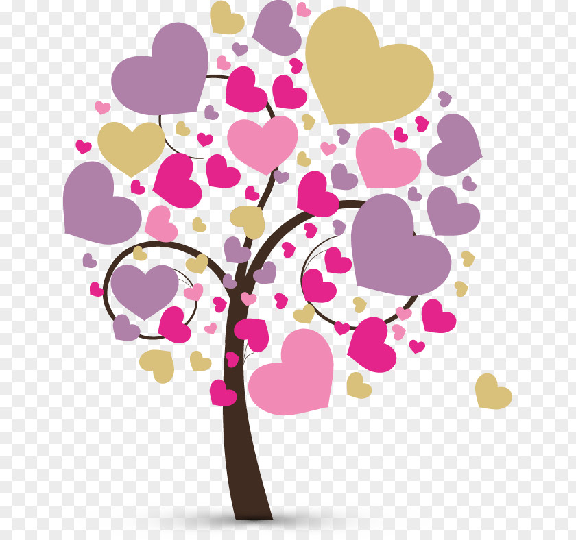 Heart Tree Logo Font PNG