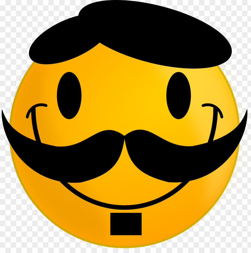 Moustache Smiley Emoticon Clip Art PNG