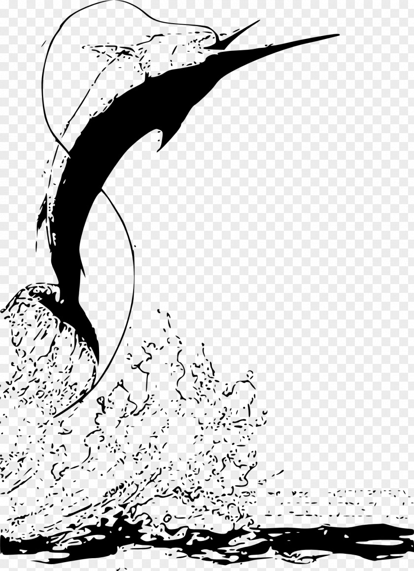 Swordfish Drawing Fishing Clip Art PNG