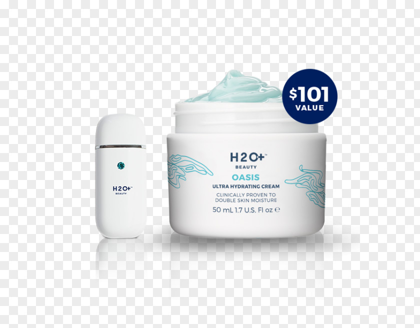 Water Cream Moisturizer H2O+ Beauty Oasis Hydrating Treatment Skin PNG