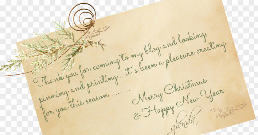 Christmas Cover Paper Calligraphy Font PNG