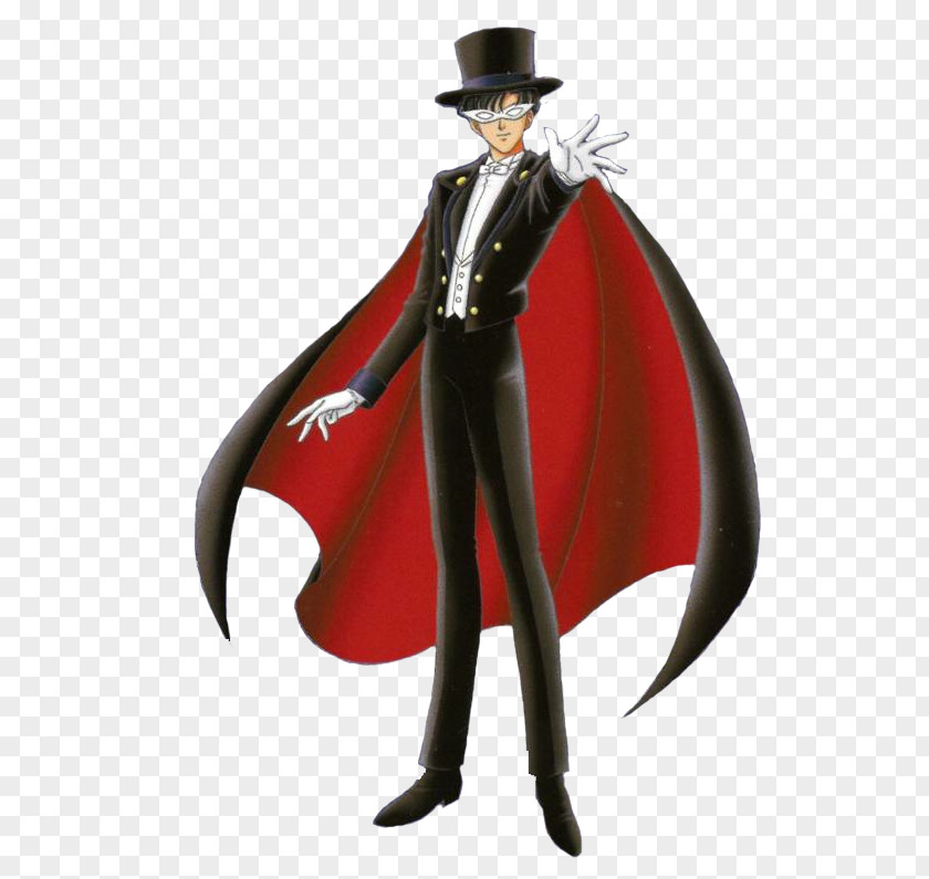 Tuxedo Mask Character Figurine PNG
