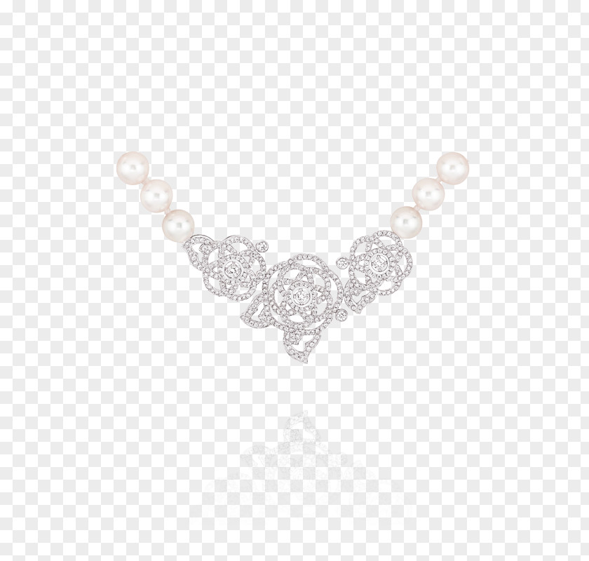 Creative Flowers Pearl Chain Necklace Jewellery Heart Human Body Pattern PNG