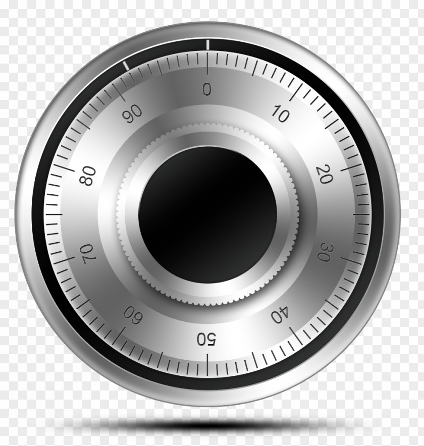 Round Scale Safe-cracking Combination Lock Padlock PNG