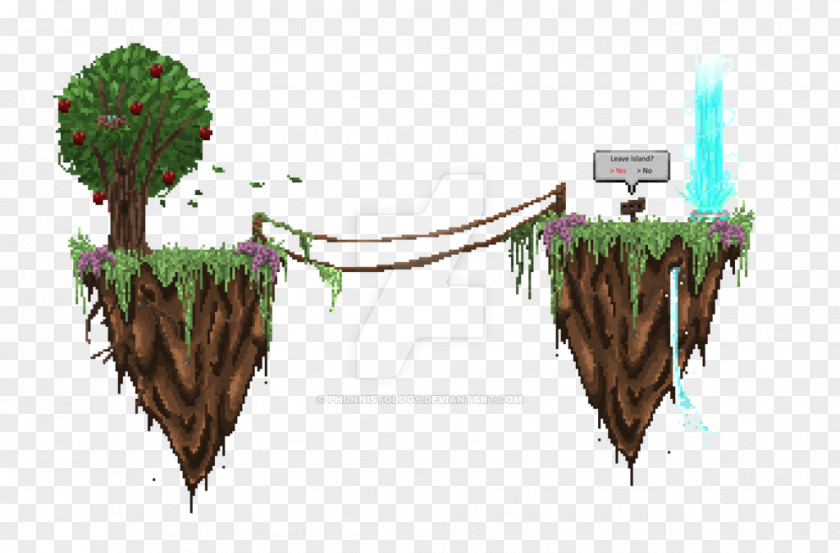 Floating Island Tree Plant PNG