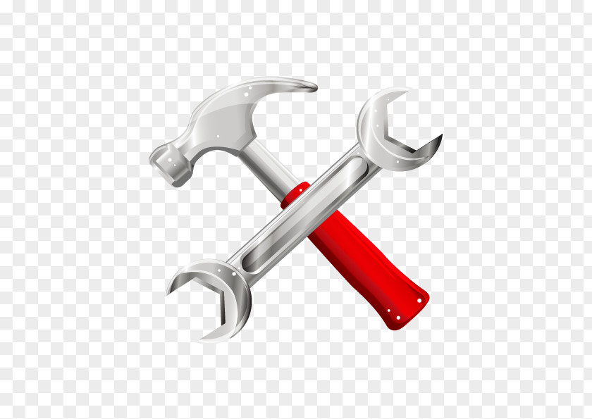 Vector Wrench Hammer X Shape PNG
