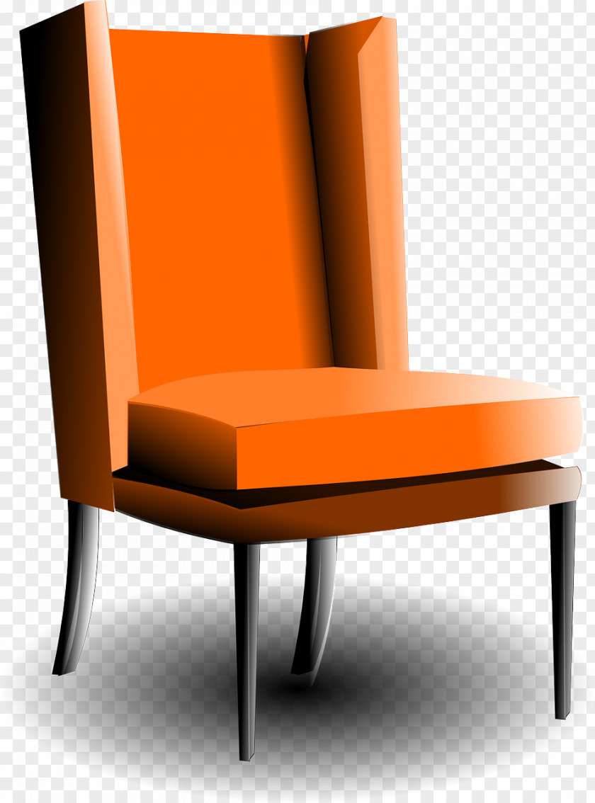 Orange Armchair Interior Design Services Clip Art PNG