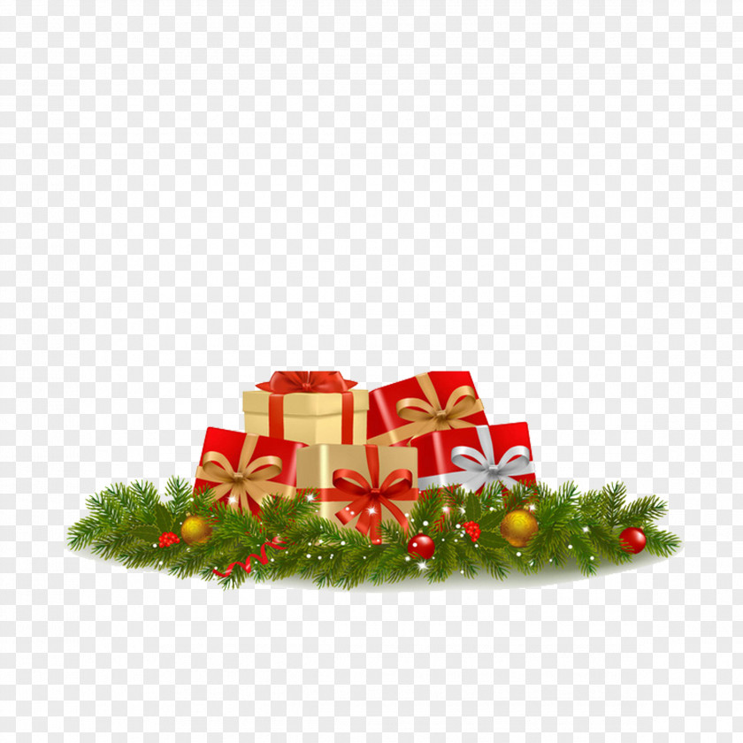 Gift Santa Claus Christmas New Year Illustration PNG