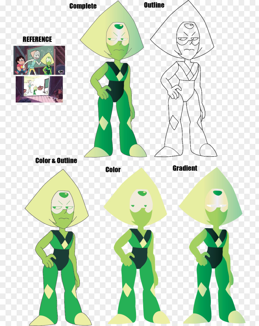 Step By Drawing Peridot Fan Art PNG