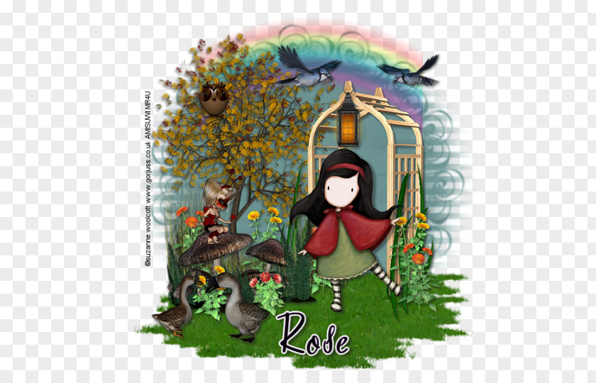 Where To Get Rainbow Roses Gorjuss Little Red Riding Hood Card Illustration Christmas Ornament Day PNG