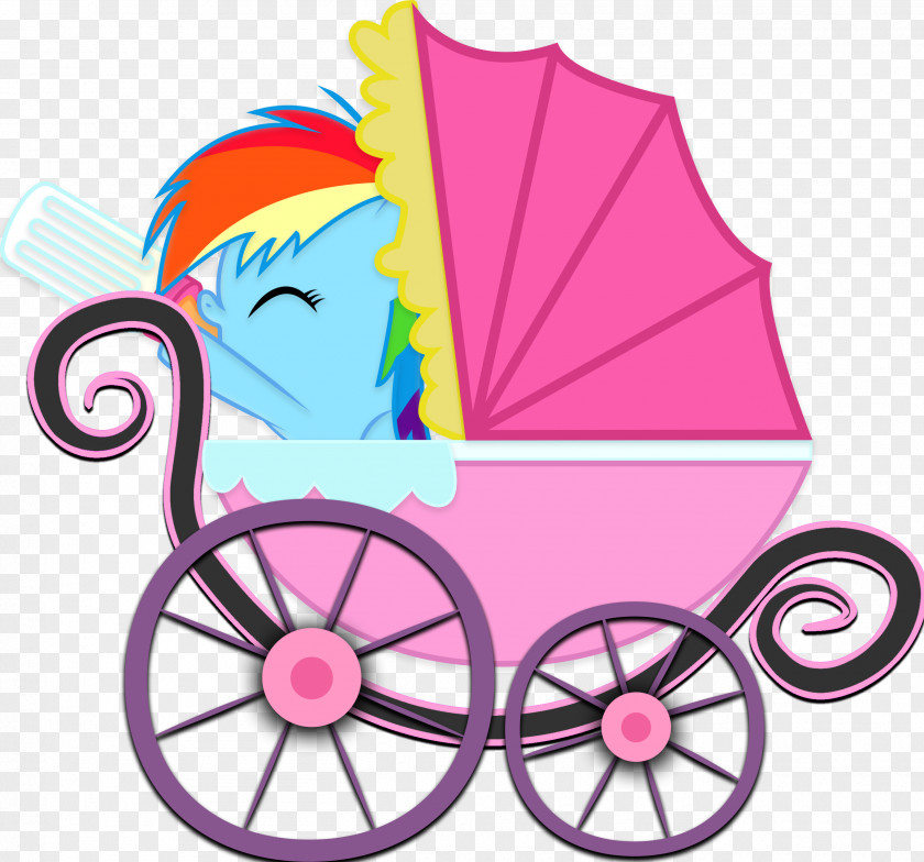 Rainbow Dash Pony Filly Female Baby Transport PNG