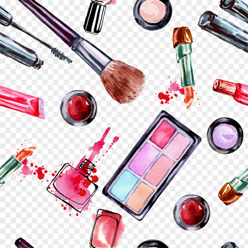 Vector Cartoon Images Makeup Cosmetics Wall Decal Eye Liner Brush Eyelash PNG
