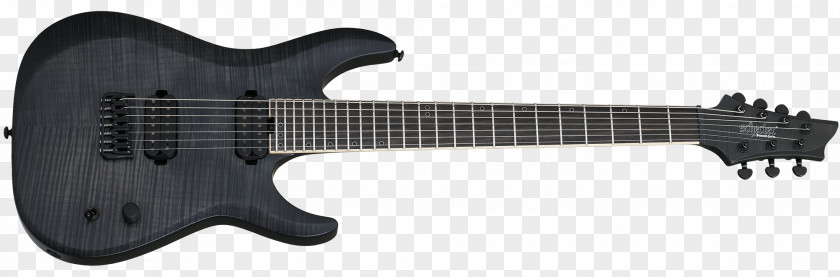Black Pearl Seven-string Guitar Schecter Research Electric Pickup PNG