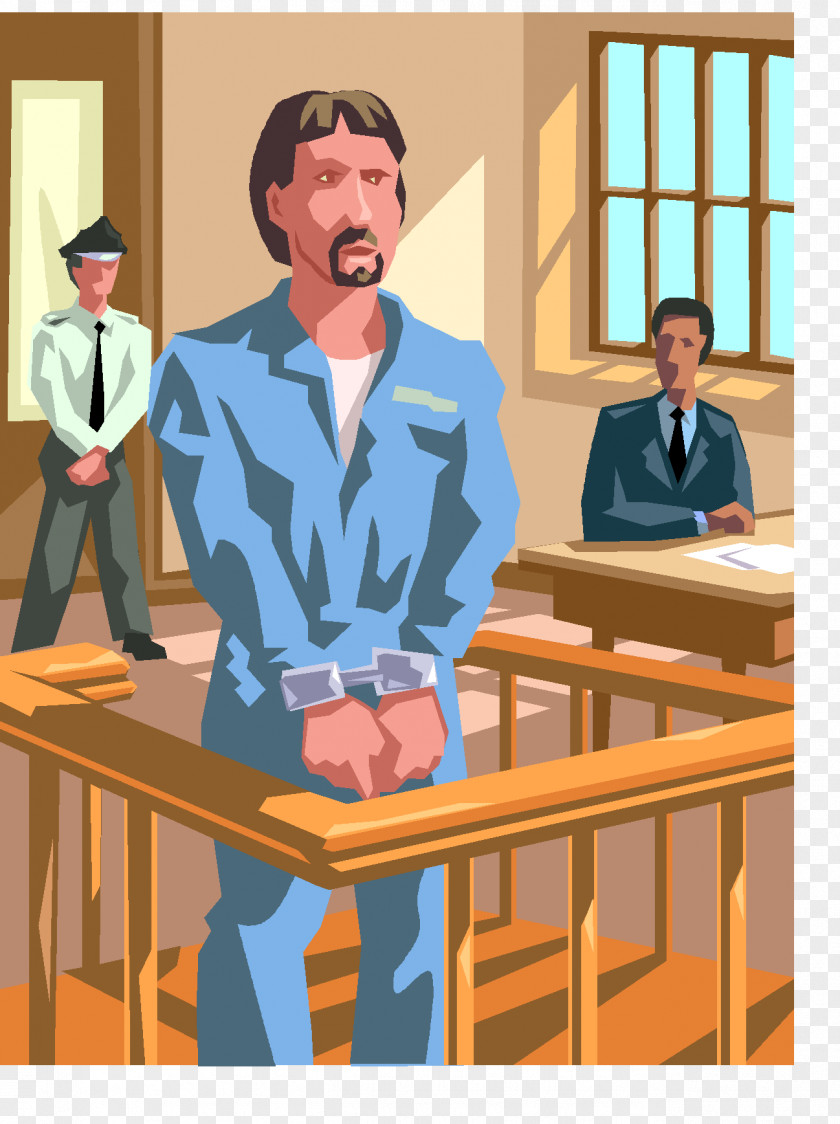 Cartoon Lawyer Defendant Court Crime Jury Conviction PNG