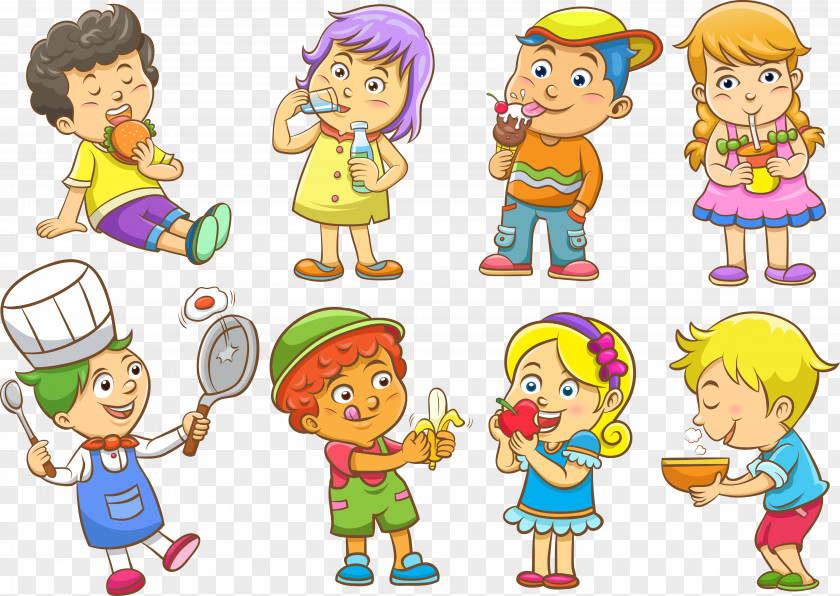 Children At Dinner Child Photography Euclidean Vector Illustration PNG