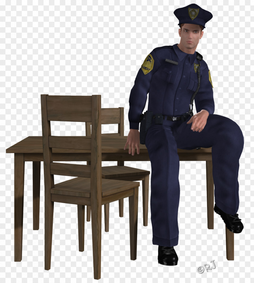 Policeman Furniture Chair Profession Uniform Security PNG