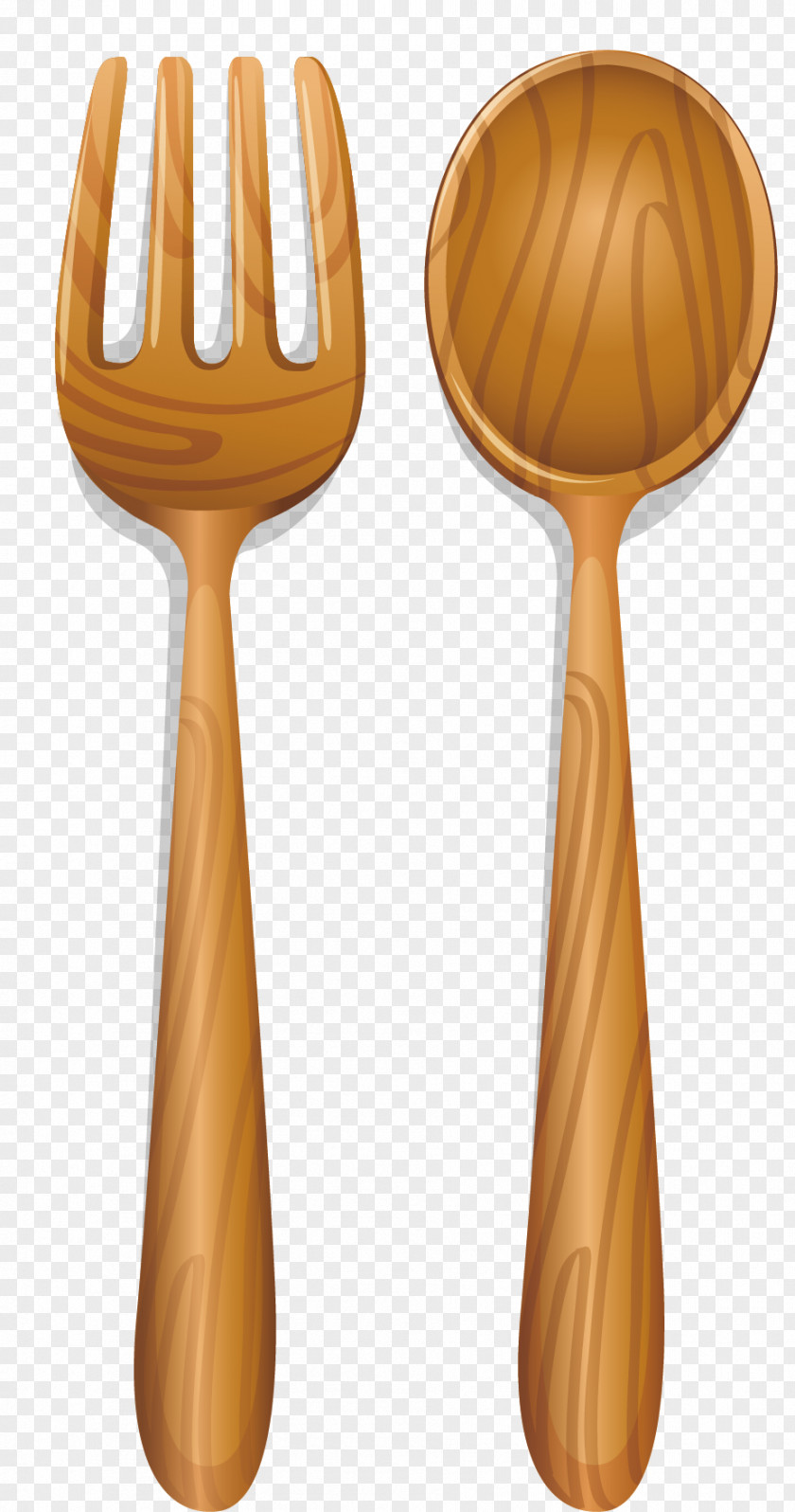 Wooden Spoon Knife Fork PNG