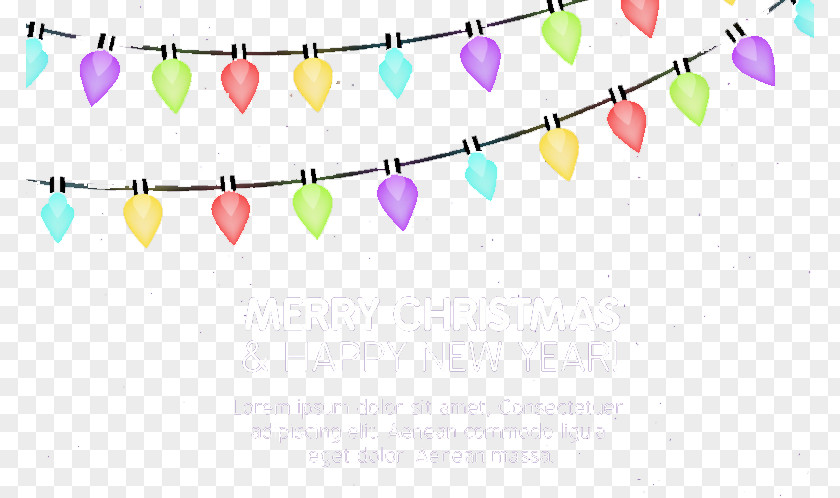 Bright Christmas Lights Vector Material Euclidean PNG