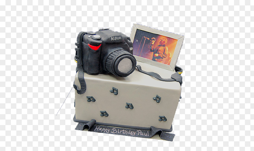 Camera Cake Wedding Birthday Greeting Card PNG