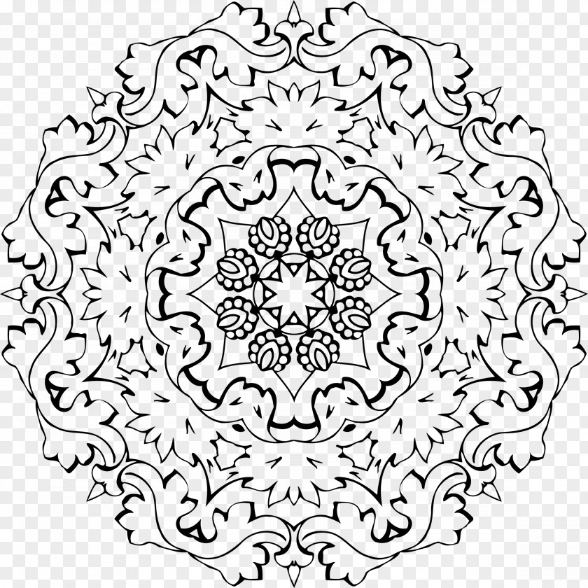 Coloring Book Doodle Drawing Mandala PNG