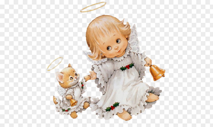 Cute Angel With Kitten Free Clipart Picture Los Angeles Angels Cherub Drawing Illustration PNG