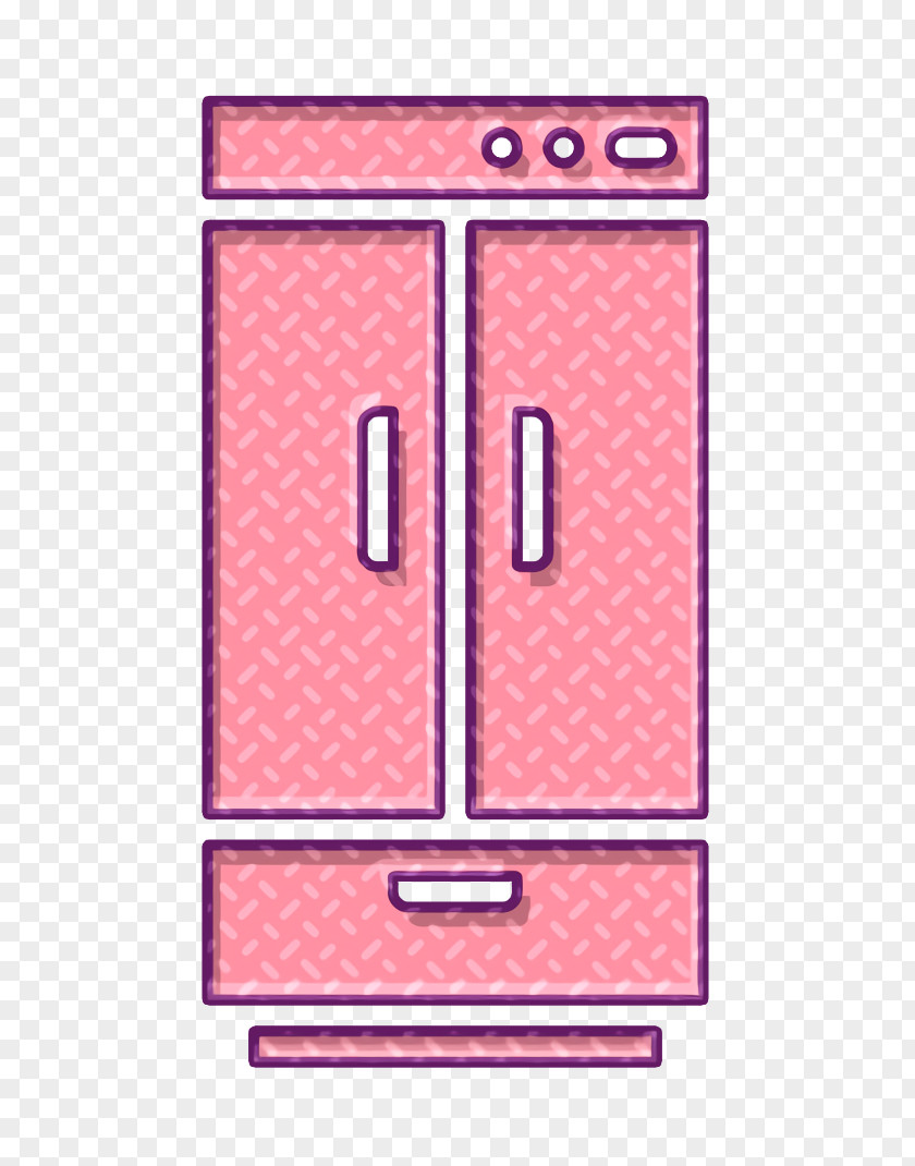 Pink Refrigerator Icon Appliance Cold Electrical PNG
