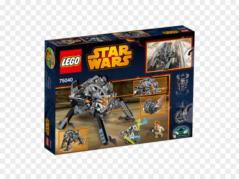 Star Wars LEGO 75040 General Grievous' Wheel Bike Obi-Wan Kenobi Lego PNG