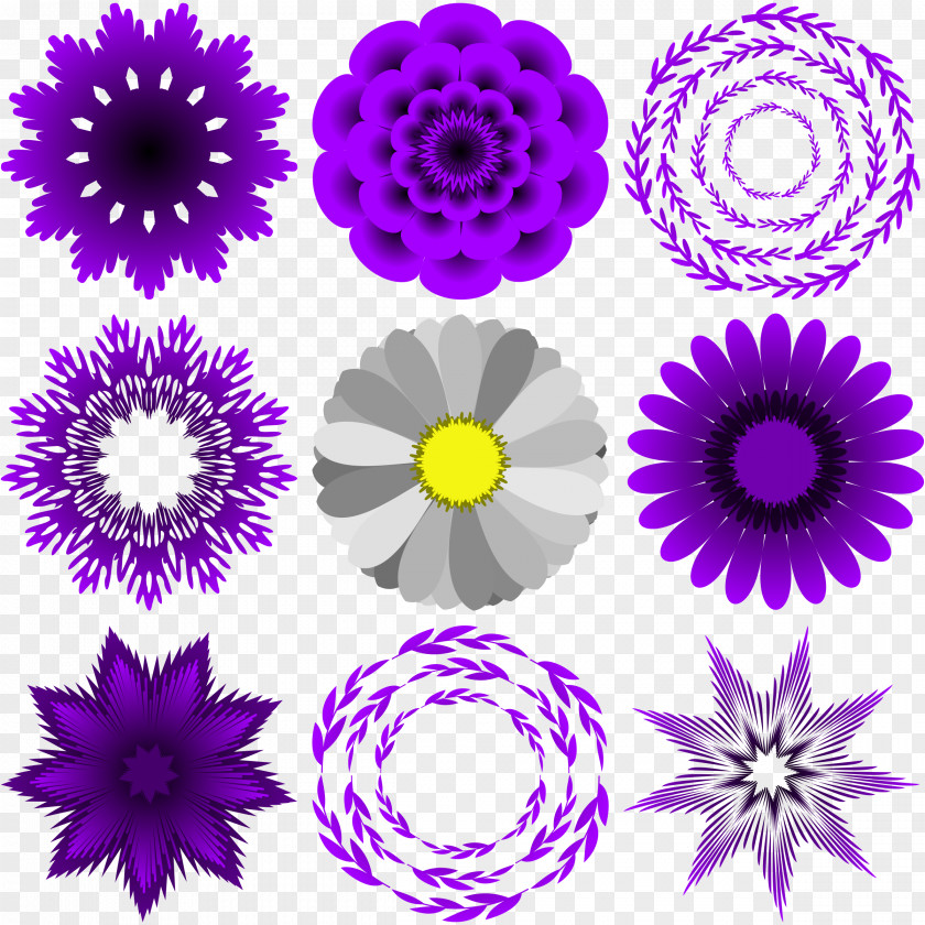 Abstract Flower Line Art Clip PNG