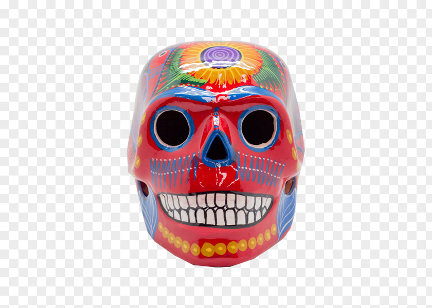 Hand-painted Skull Day Of The Dead Mexican Cuisine Festival Ceramic PNG
