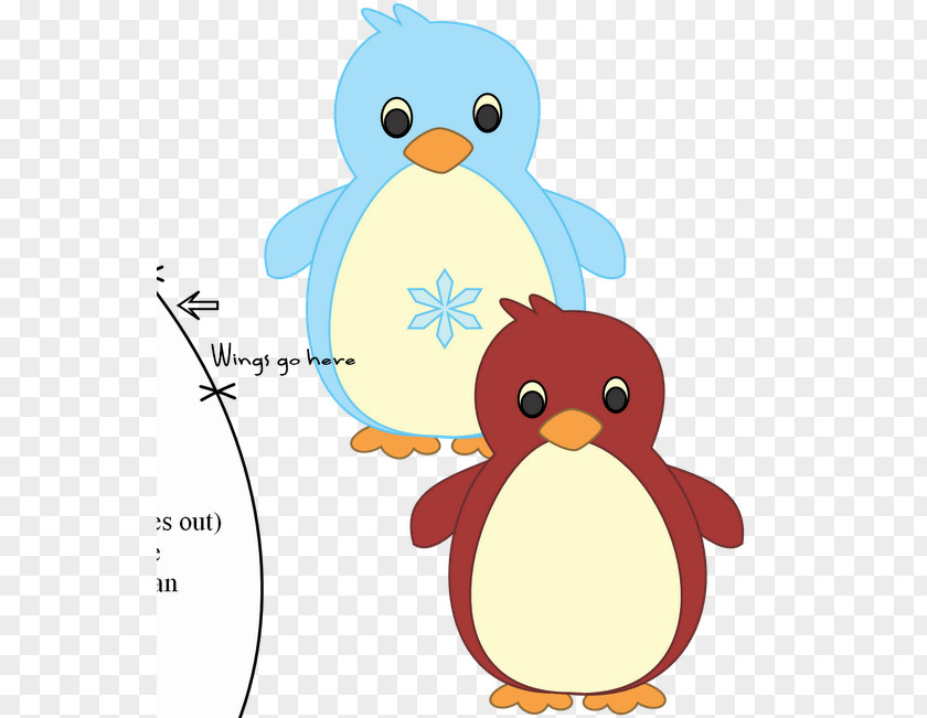 Penguin Felt Paper Craft Pattern PNG