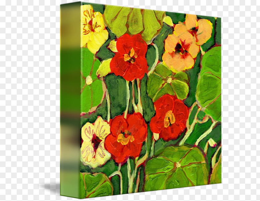 Plein Air Painters Floral Design Gallery Wrap Art Canvas PNG