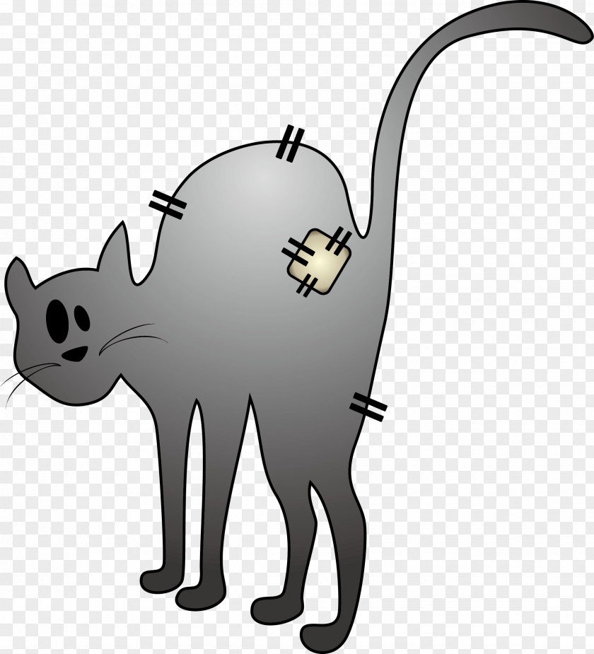 Vector Gray Cat PNG