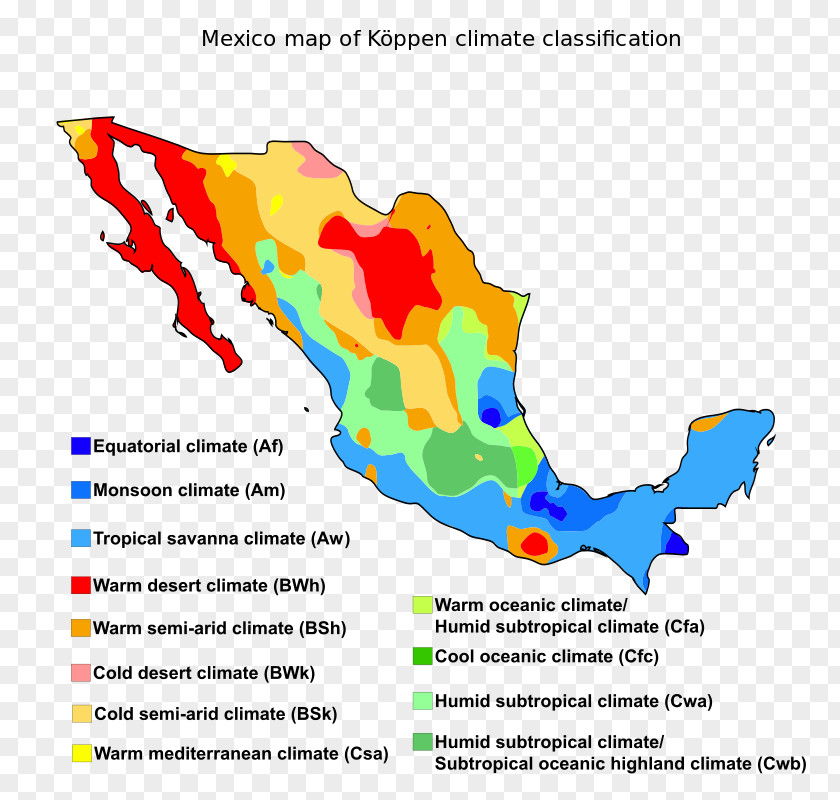 Map Climate Of Mexico Köppen Classification California PNG