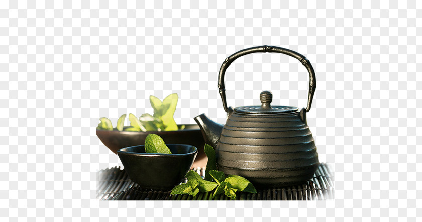Tea Set Green White Assam Black PNG