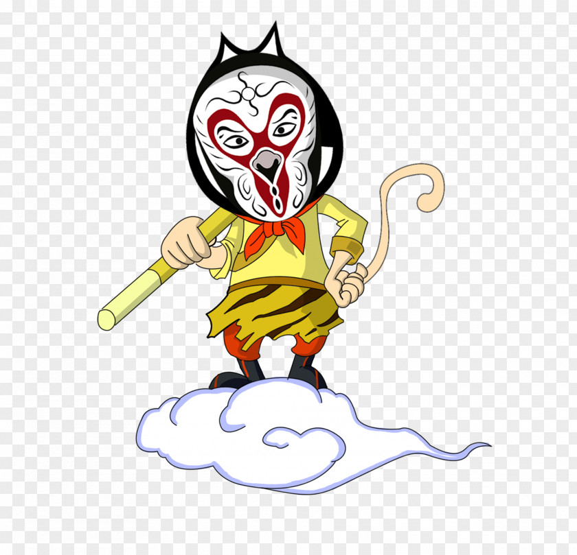 With The Opera Mask Sun Wukong Journey To West Pigsy Clip Art PNG