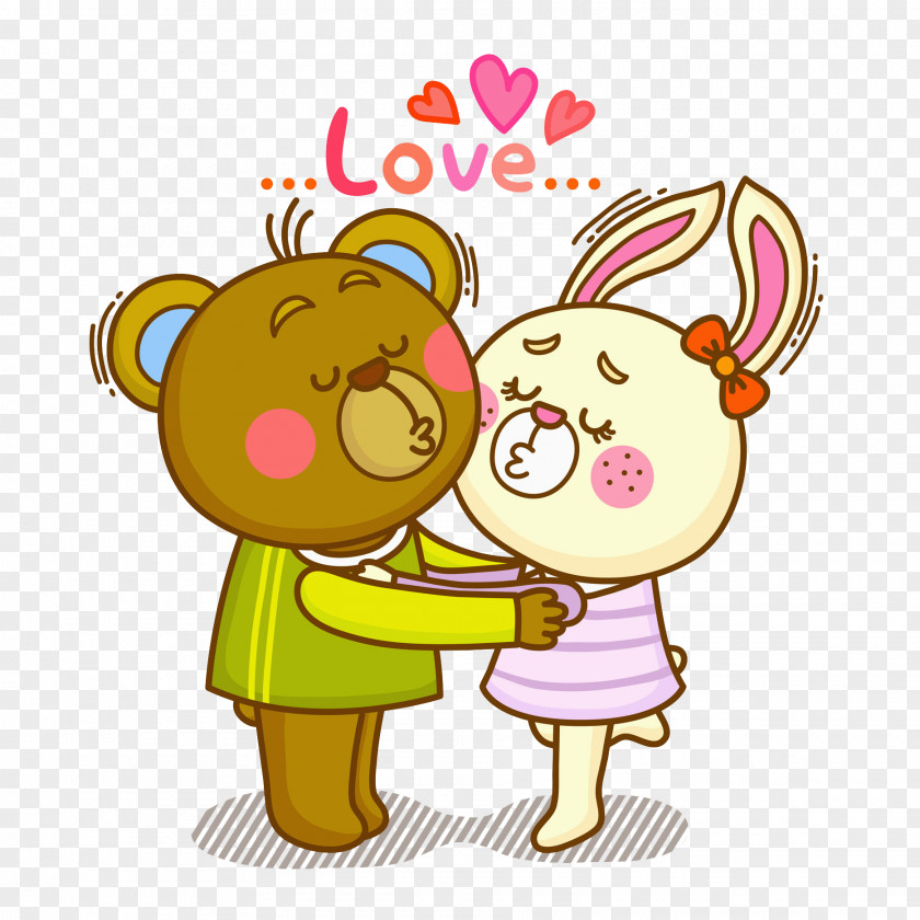 Bunny Bear Easter Rabbit Illustration PNG