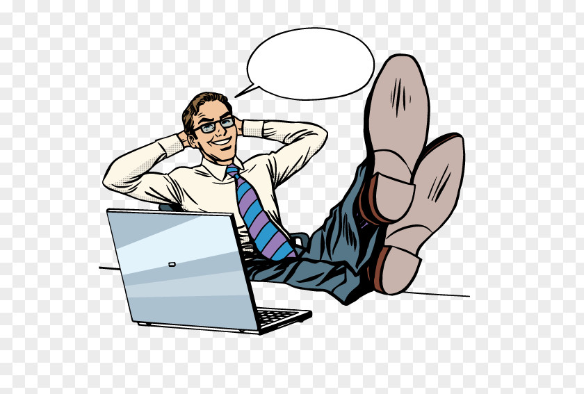 Rocker Feet On The Table White-collar Businessperson Royalty-free Illustration PNG