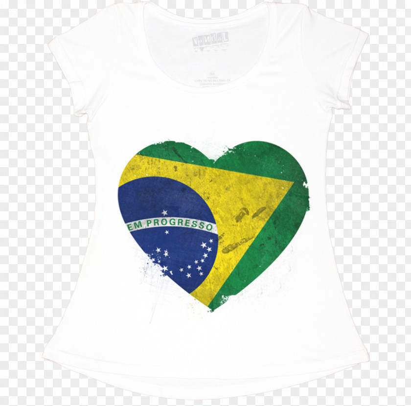 T-shirt Green Flag Of Brazil Sleeve Bia Masson Estofados PNG