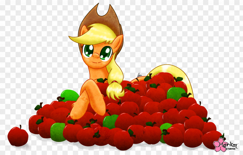 Applejack Strawberry Cartoon Equestria Daily PNG