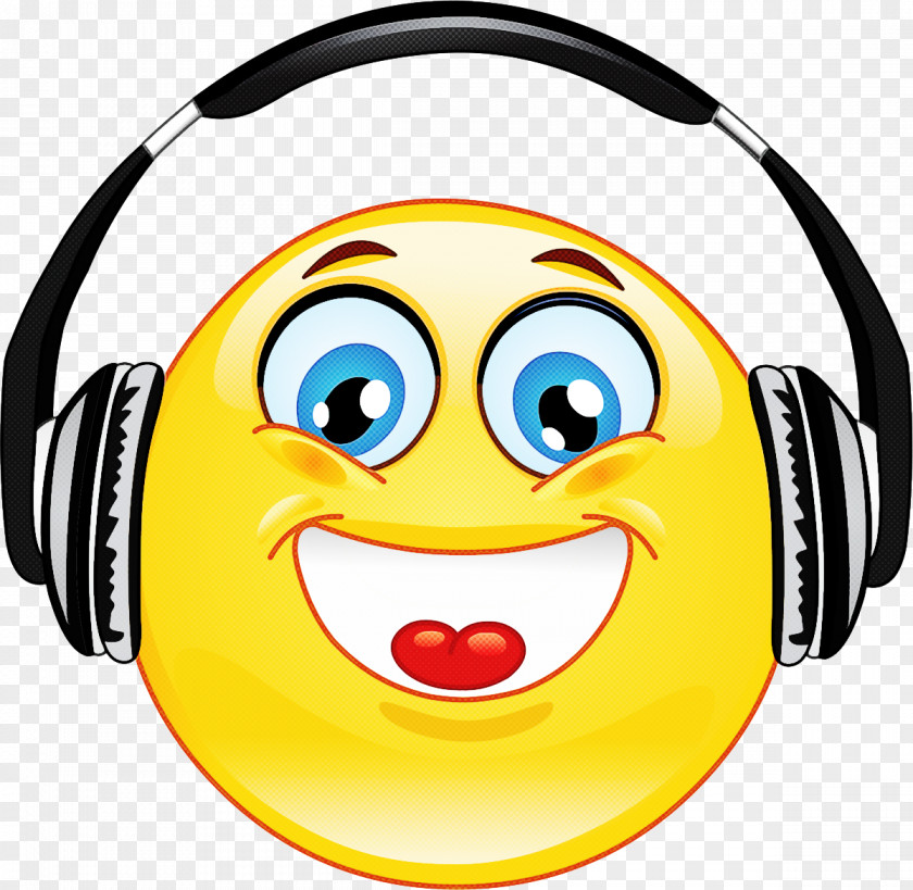 Smiley Headphones Emoji Mobile Phone Text PNG